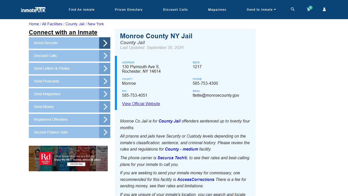 Monroe County NY Jail - Inmate Locator